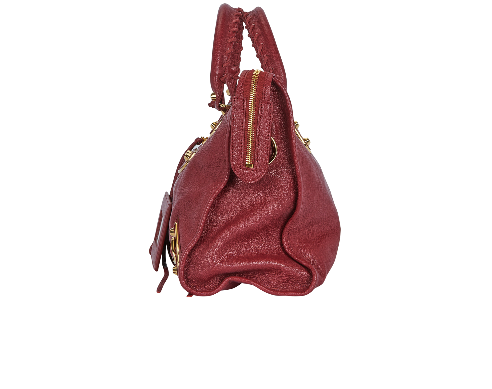 Medium City Bag, &pound;680, Handbags, Red, Leather, Bottom view